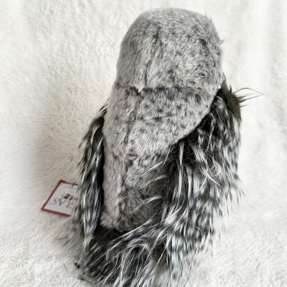 Douglas Crescent Silver Owl Realistic Plush Stuffed Animal Gray White Owl #3837 - Picture 3 of 4